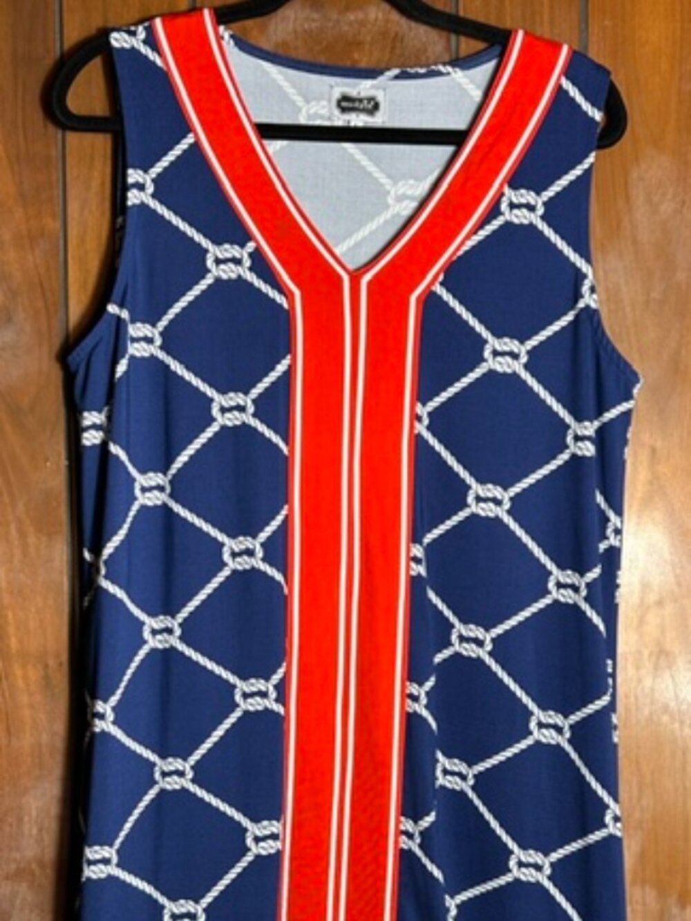 Mudpie Shift Dress Womens Sz Large (12/14) Red/White/Blue Nautical Theme